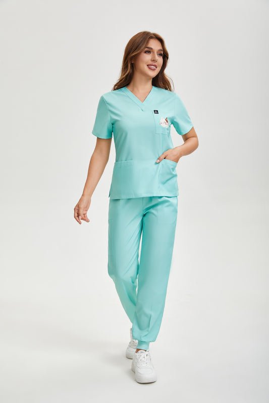 Kitty Cuddle scrub set