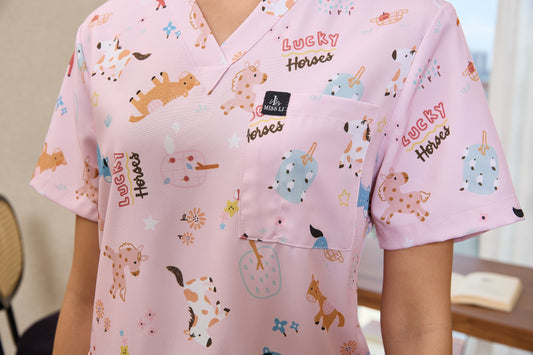 Lucky Pony scrub top