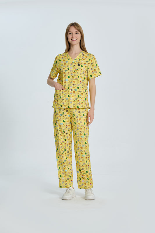 Happy farm friends scrub top (cotton)