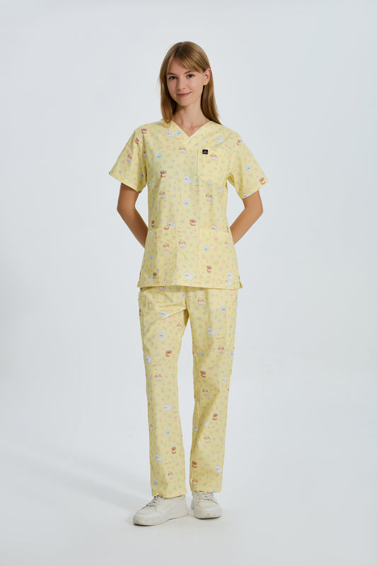 Puppy Bloom Scrub Pant