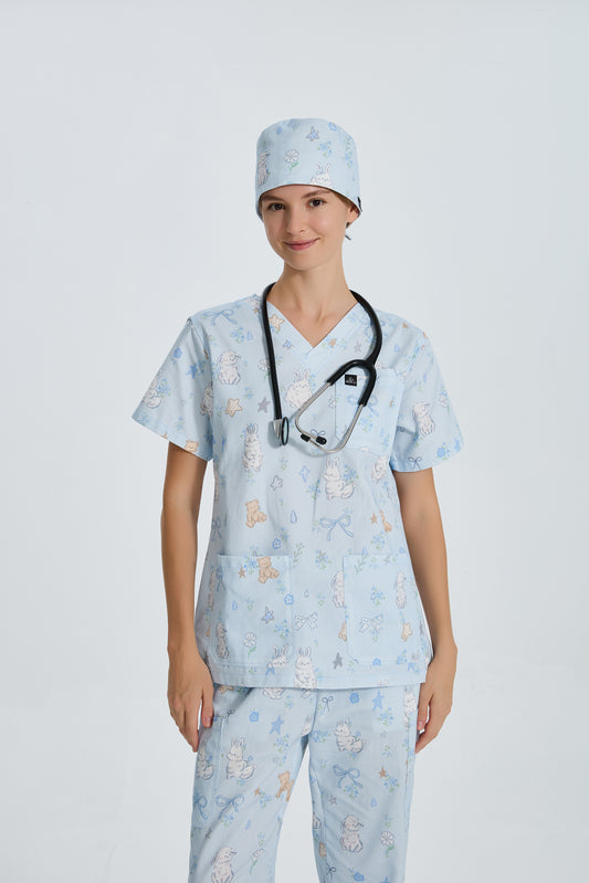 Bluebell Bunny Scrub Cap