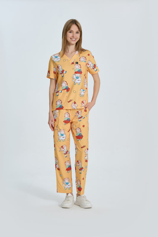 Honey Hello-Sunshine scrub top