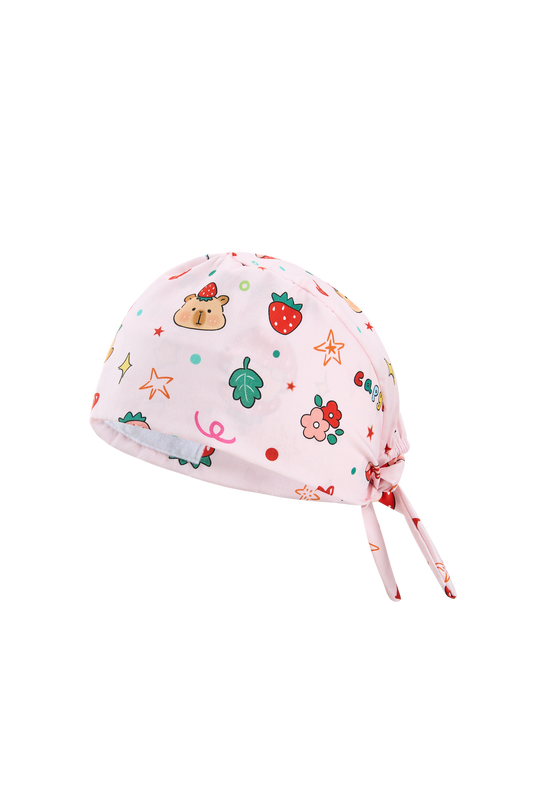 Strawberry capy surgical cap-tie back（cotton）