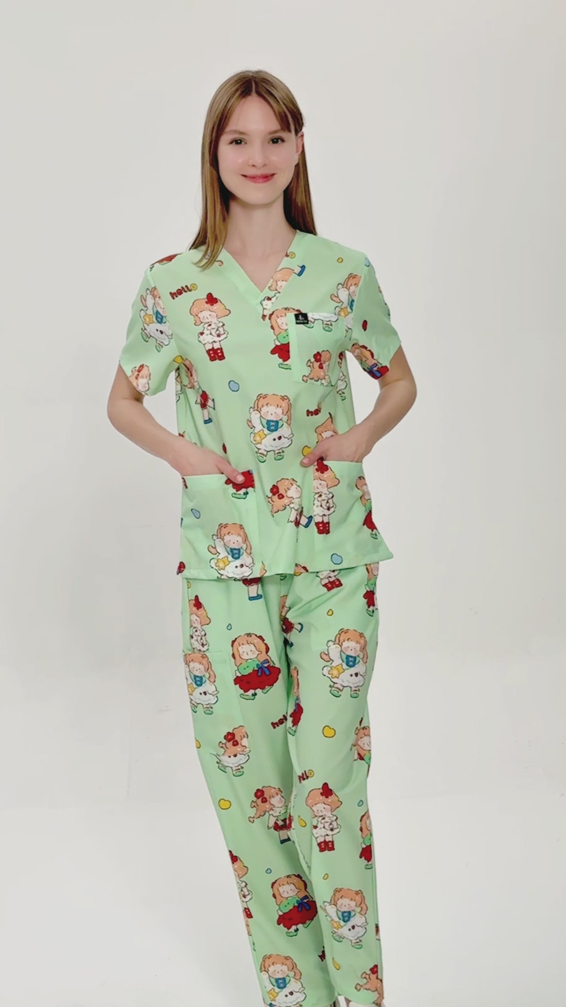 Honey Hello Scrub Top